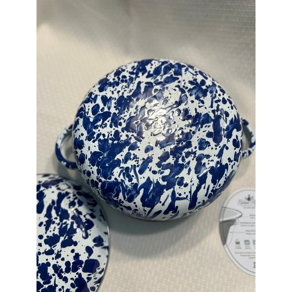 GOLDEN RABBIT Blue & White 2.5 Quart 